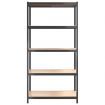 5-Layer Shelves 4 pcs Anthracite Steel&Engineered Wood