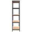 5-Layer Shelves 2 pcs Anthracite Steel and Engineered Wood