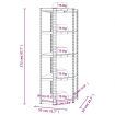 5-Layer Corner Shelf Blue Steel and Engineered Wood