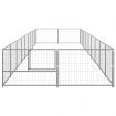 Dog Kennel Silver 18 m² Steel