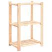 3-Tier Storage Racks 5 pcs 60x38x90 cm Solid Wood Pine 150 kg