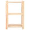 3-Tier Storage Racks 5 pcs 60x38x90 cm Solid Wood Pine 150 kg