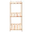 3-Tier Storage Racks 5 pcs 60x38x90 cm Solid Wood Pine 150 kg