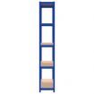 5-Layer Shelves 3 pcs Blue Steel and Engineered Wood