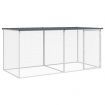 Chicken Cage with Roof Anthracite 203x98x90 cm Galvanised Steel