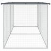 Chicken Cage with Roof Anthracite 203x98x90 cm Galvanised Steel