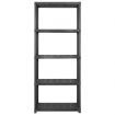 Storage Shelf 5-Tier Black 213x38x170 cm Plastic
