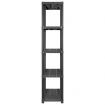 Storage Shelf 5-Tier Black 213x38x170 cm Plastic