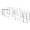 Dog Kennel Silver 7.26 m² Steel