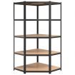 5-Layer Heavy-duty Shelves 3 pcs Grey Steel&Engineered Wood