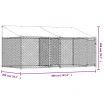 Dog Cage with Roof and Doors Grey 4x2x2 m Galvanised Steel