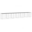 Chicken Cage with Roof Light Grey 603x98x90 cm Galvanised Steel