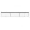 Chicken Cage with Roof Light Grey 603x98x90 cm Galvanised Steel