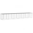 Chicken Cage with Roof Light Grey 603x98x90 cm Galvanised Steel