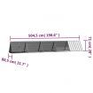 Rabbit Cage Grey 504.5x80.5x71 cm Galvanised Steel