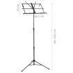 Music Book Stand Black Steel