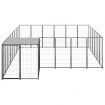 Dog Kennel Black 12.1 m² Steel