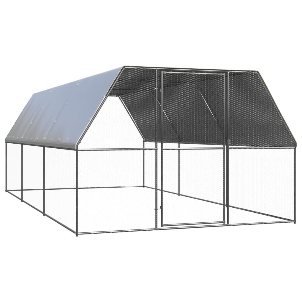 Outdoor Chicken Cage 3x6x2 m Galvanised Steel