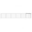 Chicken Cage with Roof Light Grey 603x98x90 cm Galvanised Steel