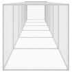 Chicken Cage with Roof Light Grey 603x98x90 cm Galvanised Steel