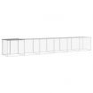 Chicken Cage with Roof Light Grey 603x98x90 cm Galvanised Steel