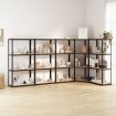 4-Layer Shelves 5 pcs Anthracite Steel&Engineered Wood