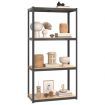 4-Layer Shelves 5 pcs Anthracite Steel&Engineered Wood