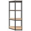 4-Layer Shelves 5 pcs Anthracite Steel&Engineered Wood