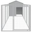 Dog House with Roof Light Grey 117x405x123 cm Galvanised Steel