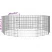 Free Range Animal Enclosure 10-Panel 54x60 cm Galvanised Iron