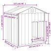 Dog House with Roof Anthracite 117x103x123 cm Galvanised Steel