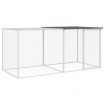 Chicken Cage with Roof Anthracite 203x98x90 cm Galvanised Steel