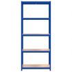 5-Layer Shelves 5 pcs Blue Steel&Engineered Wood