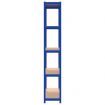 5-Layer Shelves 5 pcs Blue Steel&Engineered Wood