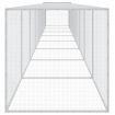 Chicken Cage with Roof Light Grey 803x98x90 cm Galvanised Steel