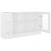Vitrine Cabinet White 120x30.5x70 cm Engineered Wood
