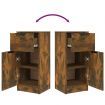 Sideboards 2 pcs Smoked Oak 30x30x70 cm Engineered Wood