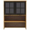 Top for Highboard with Glass Doors FLAM Solid Wood Pine