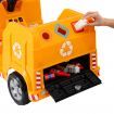 Rigo Kids Ride On Car Garbage Truck Police Light 12V Electric Toys Cars Yellow