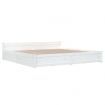 Bed Frame with Drawers White 183x203 cm King Size