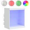 Sideboard with LED Lights White 60.5x37x67 cm