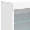 Sideboard with LED Lights White 60.5x37x67 cm