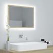 LED Bathroom Mirror Sonoma Oak 60x8.5x37 cm Acrylic