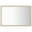 LED Bathroom Mirror Sonoma Oak 60x8.5x37 cm Acrylic