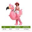 Inflatable Flamingo Costume Riding On Flamingo Air Blow up Funny Fancy Dress Party Halloween Costume, Suitable for Height 150-190 CM