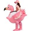 Inflatable Flamingo Costume Riding On Flamingo Air Blow up Funny Fancy Dress Party Halloween Costume, Suitable for Height 150-190 CM