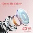 Wireless Earbuds V5.3 Bluetooth 120H Playtime Mini IPX7 Waterproof Deep Bass Over-Ear Earphones for Running Sports-Pink