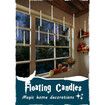 Floating Candles with Wand,20 PCs Magic Hanging Candles,Flickering Warm Light Flameless Floating LED Candle with Wand Remote,Battery Operated Window Taper Candle Set for Halloween Decorations