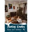 Floating Candles with Wand,20 PCs Magic Hanging Candles,Flickering Warm Light Flameless Floating LED Candle with Wand Remote,Battery Operated Window Taper Candle Set for Halloween Decorations