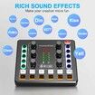 Audio Mixer,Audio Interface with DJ Mixer Live Sound Card Effects and Voice Changer, Podcast Equipment Bundle Stereo DJ Studio Streaming, Prefect for Live Streaming, Podcasting, Gaming